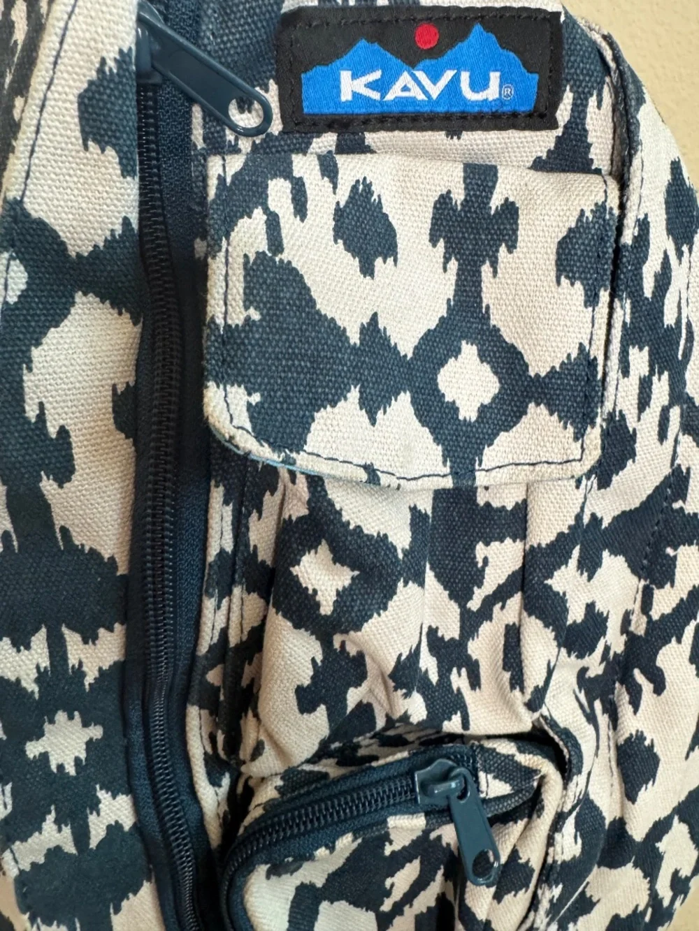 KAVU Mini Rope Bag Cotton Crossbody Sling ​ - Blue Blot